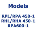 Models RPL/RPA, RHL/RHA 450-1 & RPA600-1 Parts