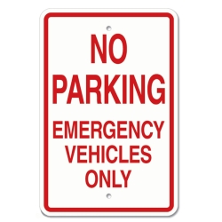 NO PARKING EMERGENCY VEHICLES