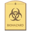 9.375" X 6.75" BIOHAZARD W/